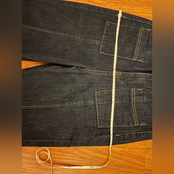 Flared cropped sailor jeans.Deep blue. Side S.Retro looking. - Picture 10 of 16